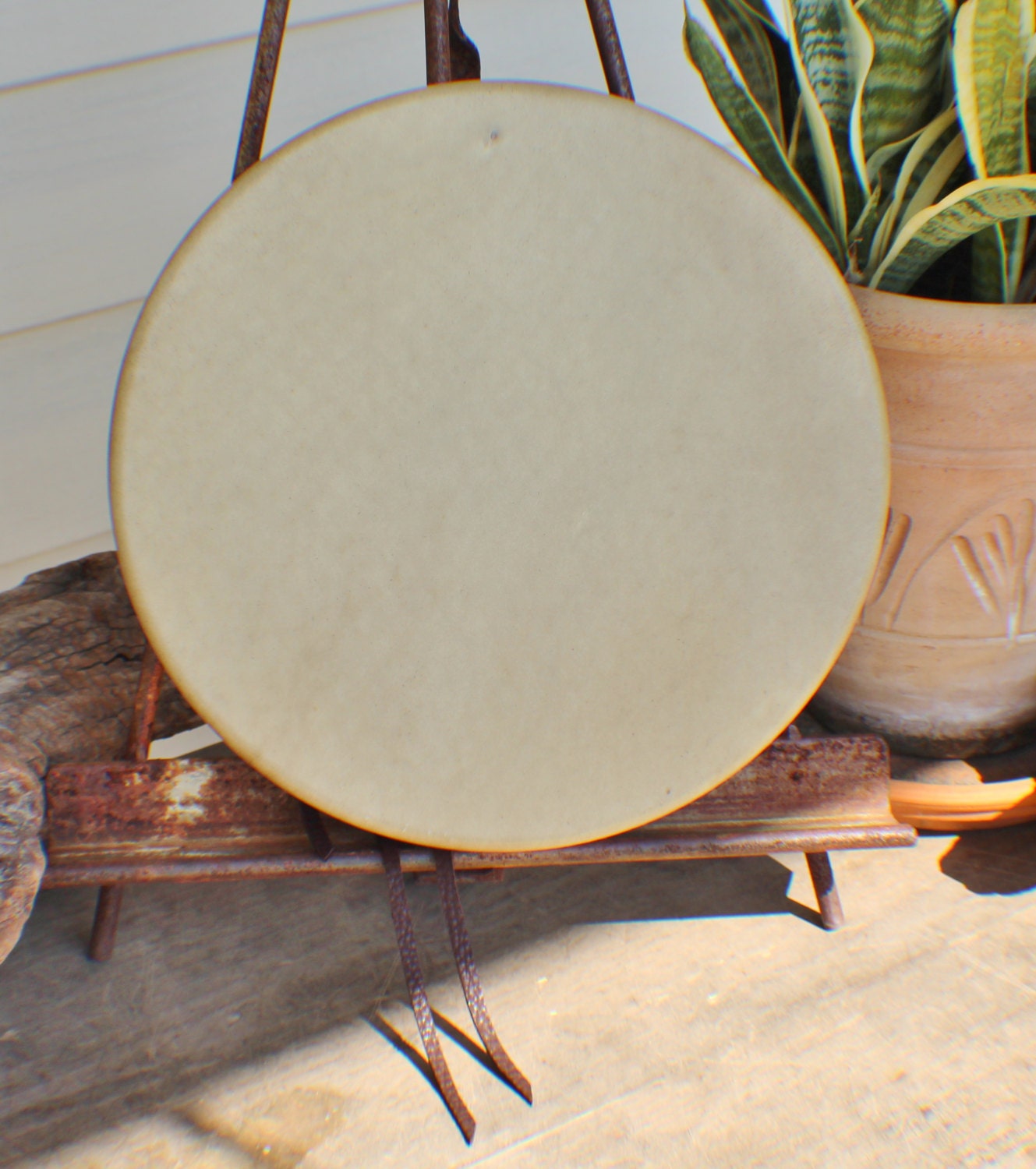 10 Deer Hide Hand Drum Native American by EarthMaidensEmporium