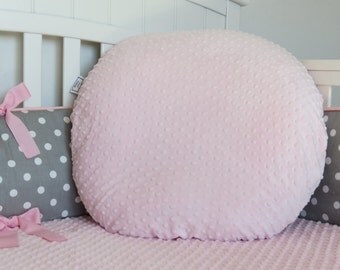 Minky Boppy Lounger Cover - Minky Boppy Lounger Pillow Cover, Nursing Pillow - Pink, Blue, Purple, Yellow, Brown, Black, Red, Gray, Green