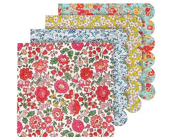Liberty Large Napkins, Meri Meri Floral Napkins in 4 Designs, Flower Paper Napkins, Baby shower, Birthday, Bridal Shower, Wedding Napkins