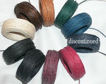 10 yd 5 ply WAXED Linen Cord - Thread .7mm dia
