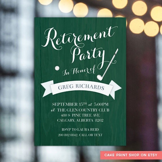 Invitations Templates Men Retirement 6