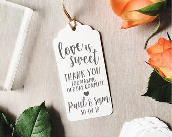 Love is Sweet Stamp | Custom Wedding Stamp - Thank You Stamp - Wedding Favours- Making Our Day Complete