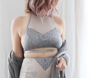 Amber Halter Bra Sewing Pattern with Wrap Strap Detailing PDF Instant Download
