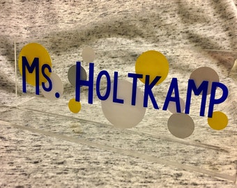 Personalized Teacher Name Plate