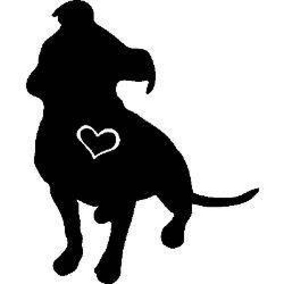 Items similar to Pittie Love Car Window Decal on Etsy