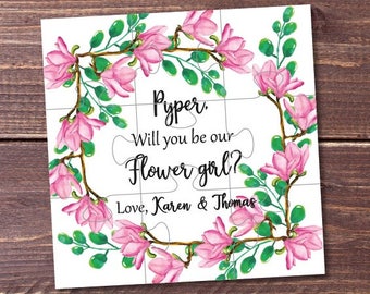 Will You Be Our Flower girl, Will You Be My Flower girl, Flower girl Puzzle, Flower girl card, Flower girl proposal, puzzle, Ask Flower Girl
