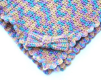 Pastel Rainbow Afghan Baby Blanket