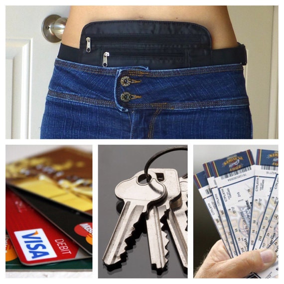 Secret Waist Wallet Pocket Money Belt Pouch Valuables hidden