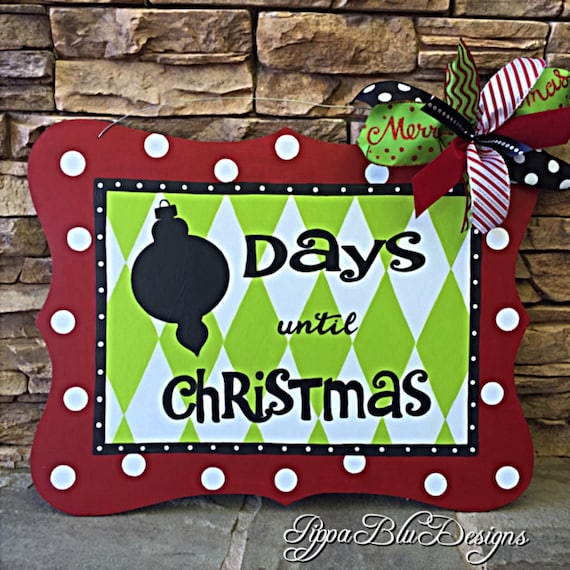 Christmas Countdown Sign Christmas Door Decor Christmas