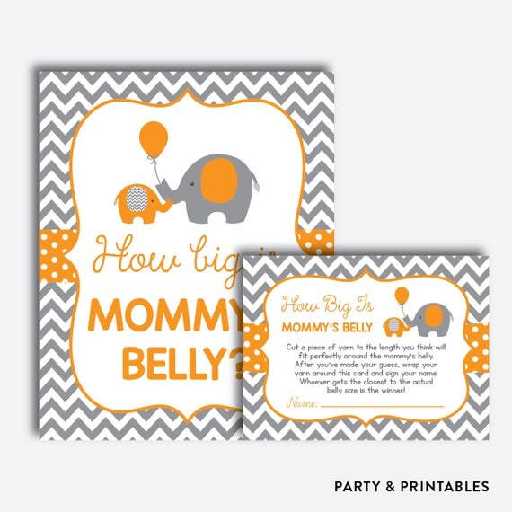 Instant Download Elephant How Big Is Mommy S Belly Game Belly