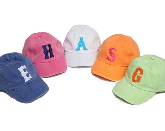 Single Initial Monogram Baseball Cap, Baseball Hat with Initial, Monogrammed, Baseball, Pigment dyed baseball cap Baseball Hat with monogram
