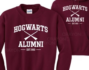Harry Potter Hogwarts Alumni Sweatshirt and Hoodie