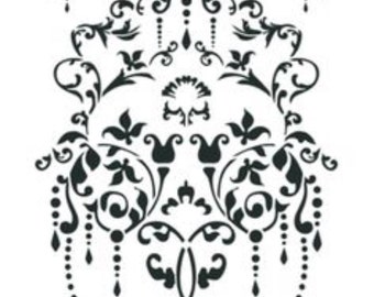 Chandelier stencil | Etsy