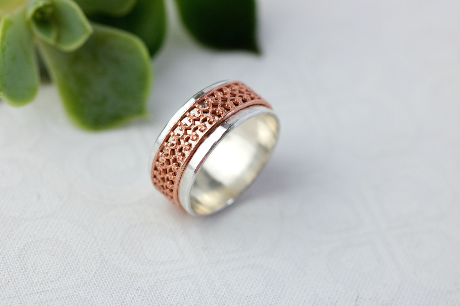 Spinner Ring For Women Anxiety Jewelry Fidget Ring Boho