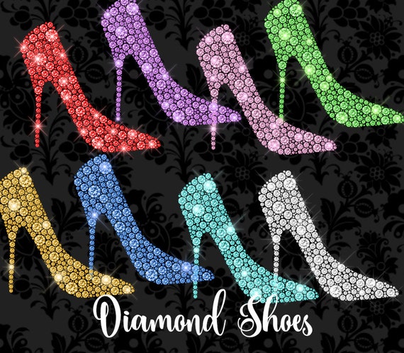 Diamond Shoes Clipart diamond wedding high heel shoe clip