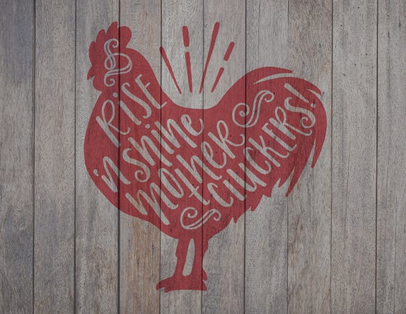 Download Hand Lettered Rooster SVG File Cricut File Silhouette File