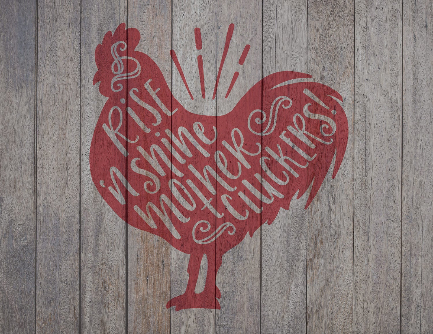 Download Hand Lettered Rooster SVG File, Cricut File, Silhouette ...