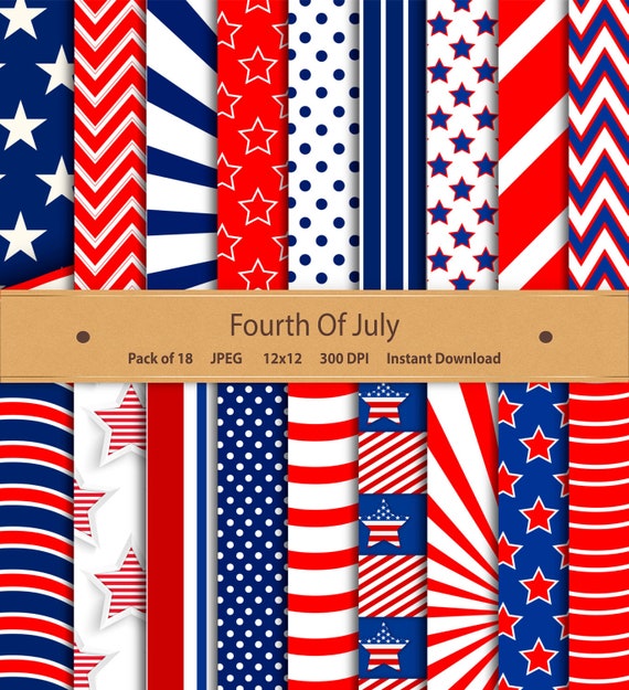 4th of july edge scrapbook paper