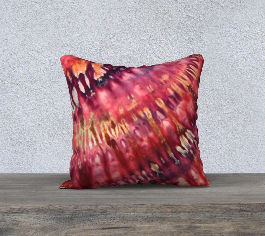 Outdoor Tie Dye Throw Pillow Pink Purple