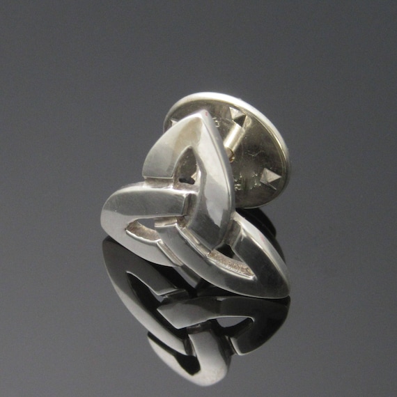 Silver Trinity Knot Tie-Pin / Tie-Tack - Handmade in Ireland - Father's day gift