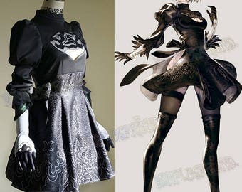 NieR Automata. Game Cosplay, YoRHa No.2 Type B (2B) Costume Set