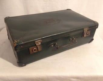 Ancienne valise en fibre vulcanisée années 50