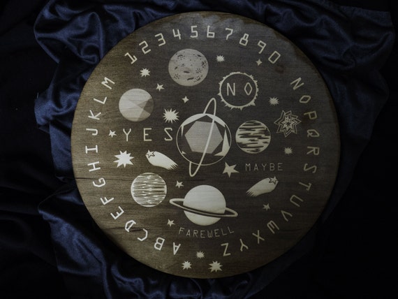 Wooden Ouija Board Round Spirit Board Specialty Designed Space