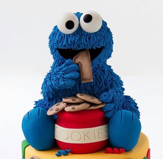 Items similar to Cookie Monster Cake Topper on Etsy