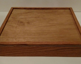 Full Cover Hand-Crafted Dice Tray With Dice Storage, 13" X 12" beautiful
