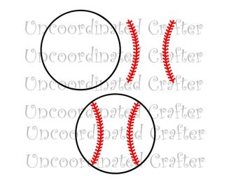 baseball/ softball layered svg