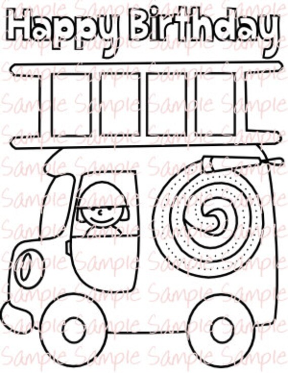 Fire Truck Party Printables Fire Truck Fireman Firefighter