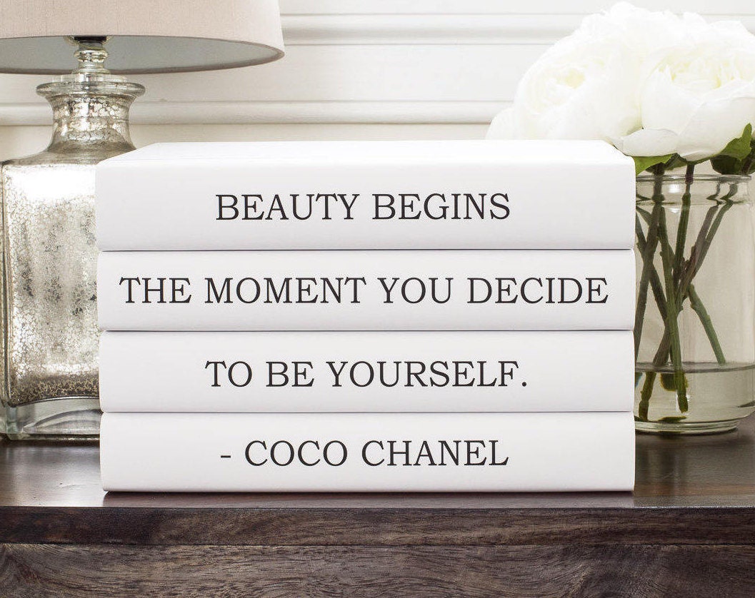 Coco Chanel Decor Chanel Quote Decorative Books Chanel Book