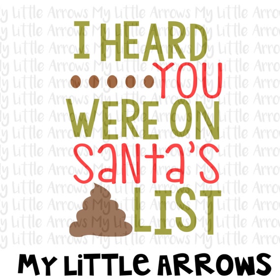 Santas list SVG, DXF, EPS, png Files for Cutting Machines 