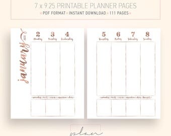 Printable planners for Big Plans by PlanBig on Etsy