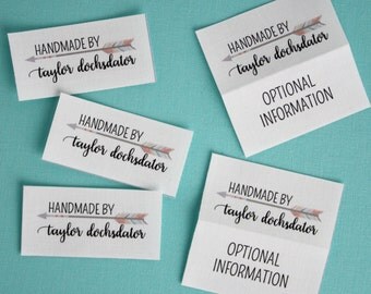 personalized fabric tags, quilt labels, sewing label, crochet label, knitting label, boho label, boho fabric tag, custom fabric label, NF2