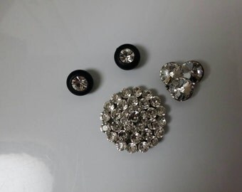 Vintage Magnet Set | Modern Faux Diamond Magnets | Upcycled Jewelry | Costume Jewelry Vintage | Fridge Magnets | Custom Magnets