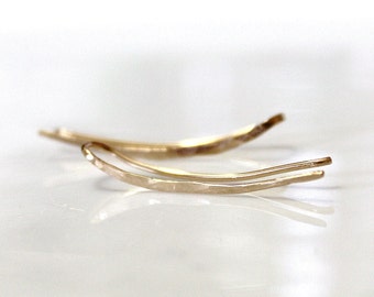 Ear Climber Earrings, Long Ear Climber, Silver Sterling Ear Climber, Ear Crawler, Bar Earrings, Silver Bar Earrings, Everyday Earrings