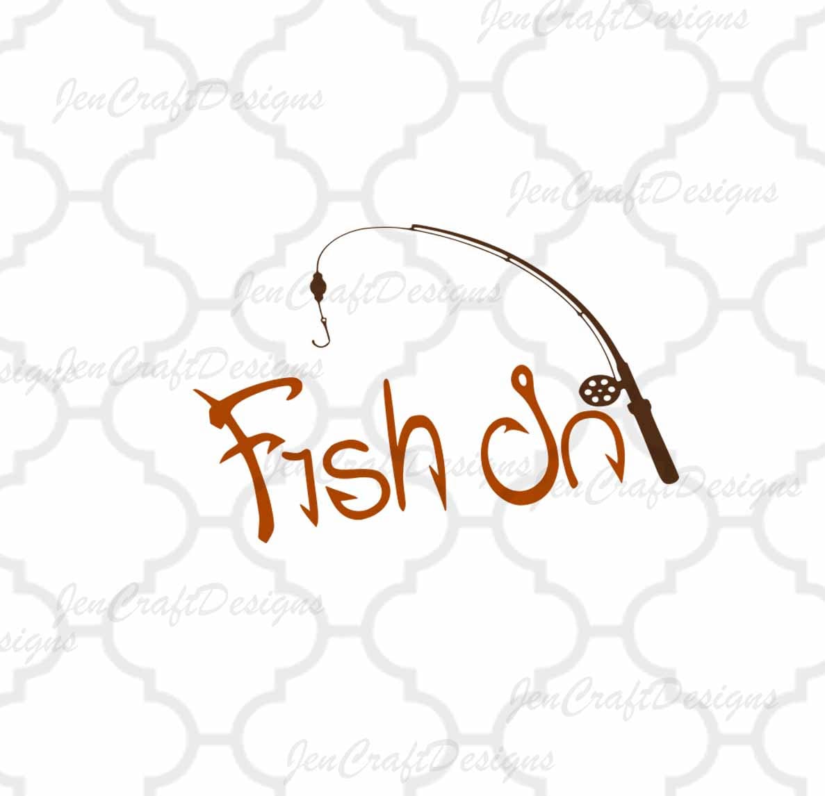 Fish On, Fishing SVG Cut Files for Vinyl Cutters, Screen Printing