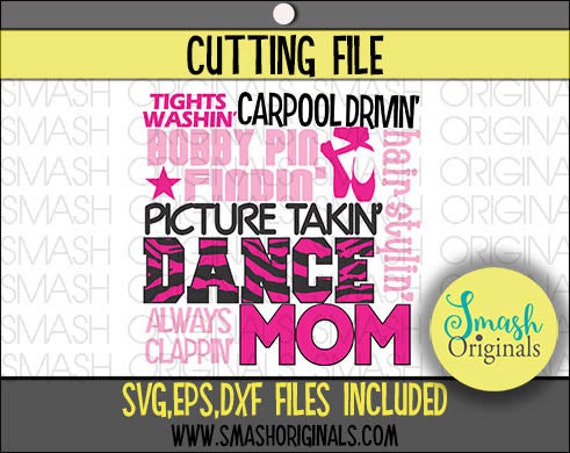 Download Dance Mom Svg Dance Mom Word Art Cut File SVG EPS and