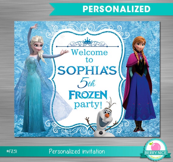 FROZEN party sign Frozen Birthday Sign Frozen Party Welcome