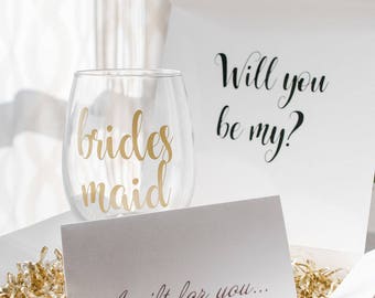 Bridesmaid Proposal Box - Bridesmaid Gift Box - Wedding Party Thank You Gift - Wedding Favor - Bachelorette Party Favor - Bachelorette Party