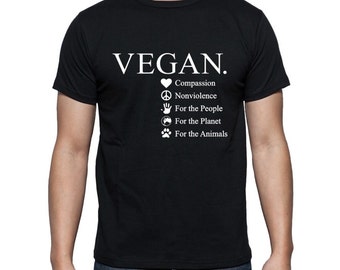 Vegan t shirt, vegan for animal rights, vegan shirt,animal rights shirt,vegan clothing,vegan top,vegan power,vegan fashion