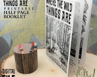 Where The Wild Things Are Party Theme Printable Half Page Booklet