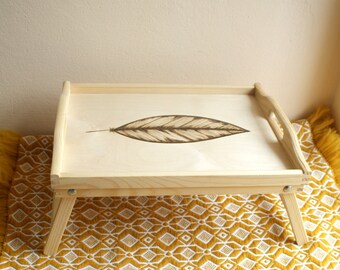 made to order, personalized tray, breakfast tray, wooden tray, serving tray, tray on legs, bed tray, laptop table, wooden serving tray