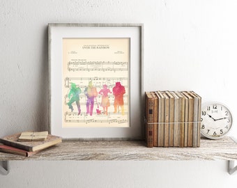 The Wizard of Oz Watercolor Sheet Music Art Print