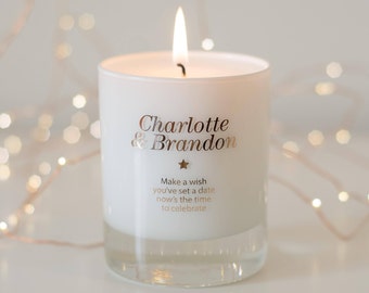 Personalized Engagement Gift, Personalised Engagement Candle, Newly Engaged, Engagement Gift For Couple, Getting Married, Engagement Present