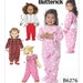 Sewing Pattern for Toddlers'/Children's Top, Jumpsuits and Footed Pants, Butterick Pattern 6276, Toddlers Pajama Top Bottom, Footed PJs