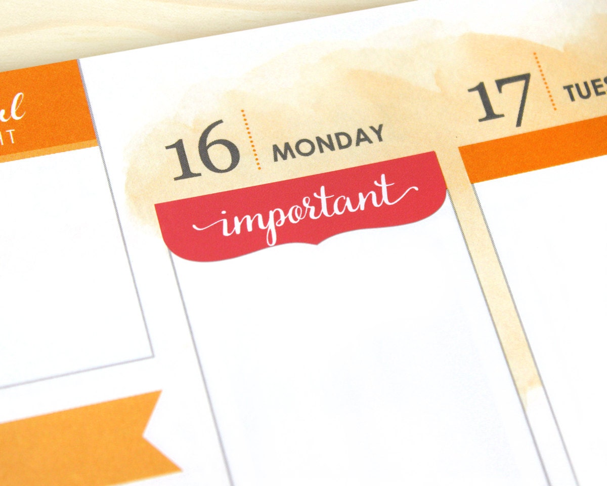 Important Planner stickers Reminder Headers 24 planning
