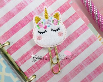 RTS Unicorn Macaron Planner Clip, Paper clips for Planners, Planner accessories, Paper Clips for Planners, Unicorn Macaroon