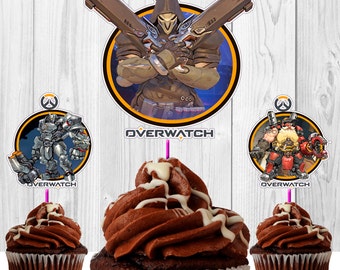 20 Toppers Overwatch REAPER Video Game for cupcakes download Instantaneous, printable, high quality, PDF file.